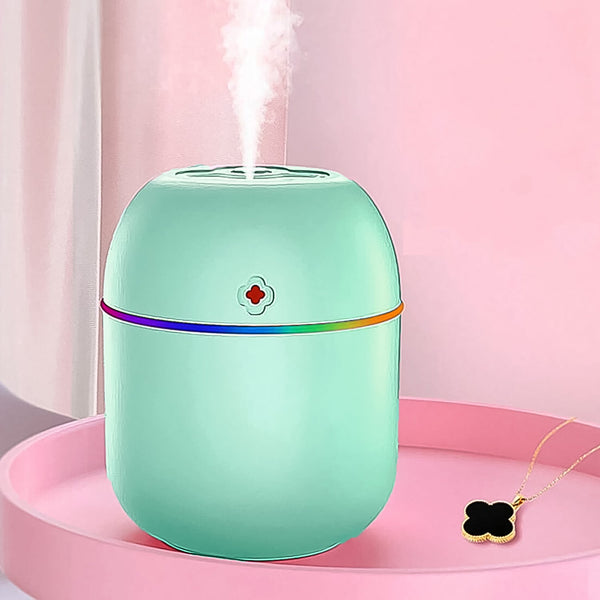 USB Personal Desktop Air Humidifier for Baby Bedroom Travel Office Home with Light, Essential Oil Diffusers, Cool Mist Humidifiers (250 ML)